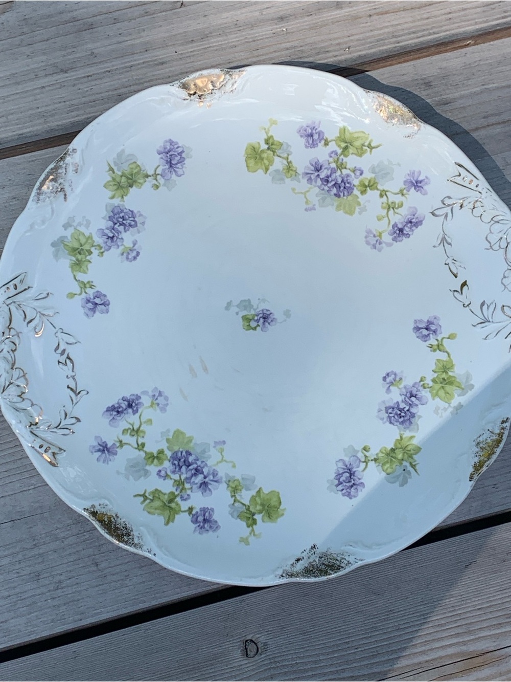 Antique East Liverpool Potteries Semi-vitreous serving platter. c. 1901-1907